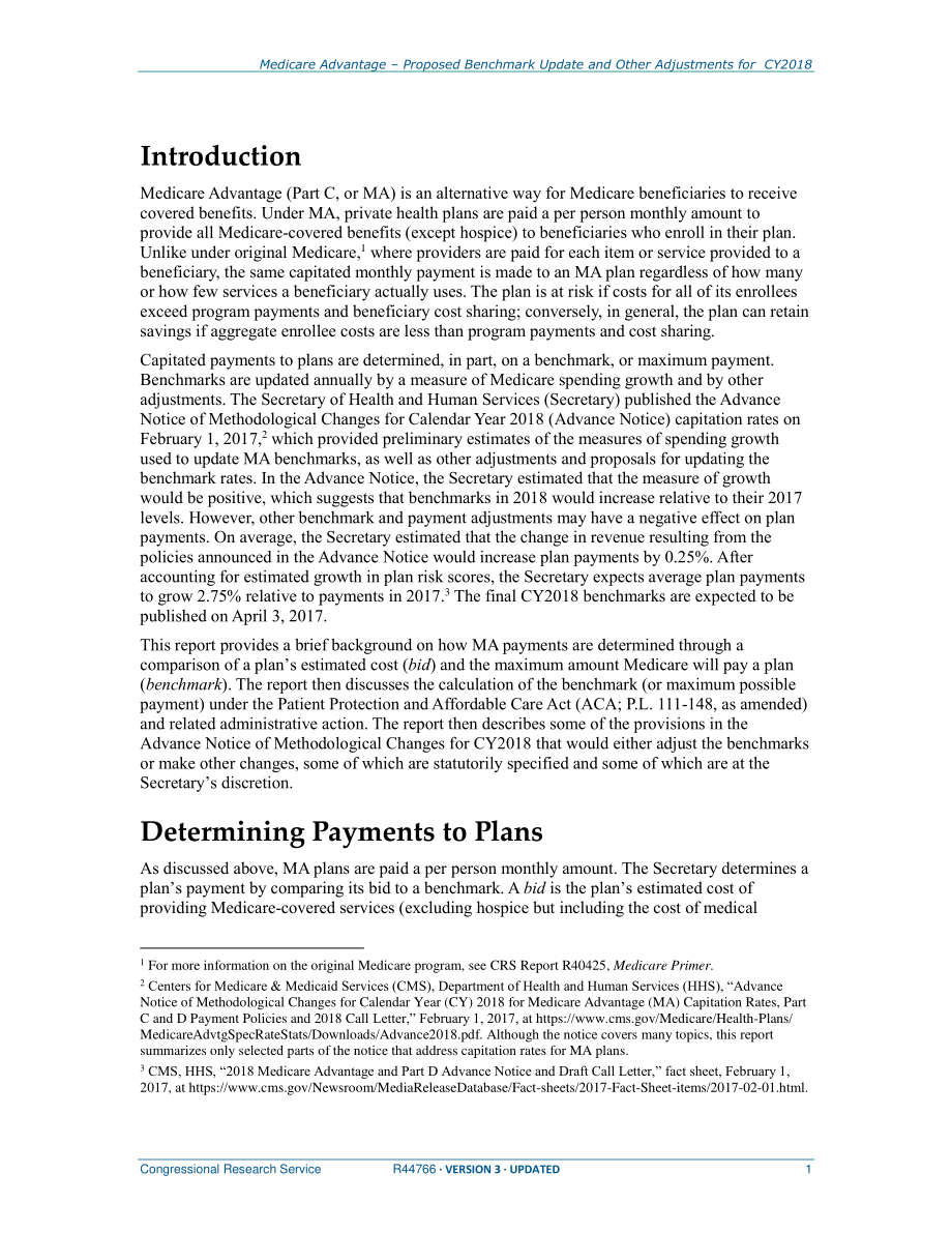 [20170217]R44766_Medicare Advantage（MA）–2018年拟议基准更新和其他调整：简言之.pdf_第3页