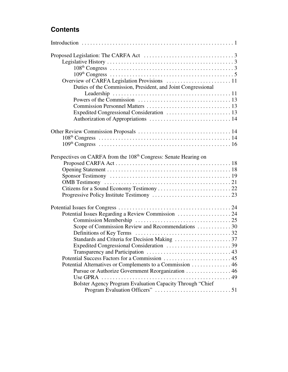 [20051110]RL32726_关于成立联邦机构问责制和审查委员会（CARFA）的提案：国会的分析和问题.pdf_第3页