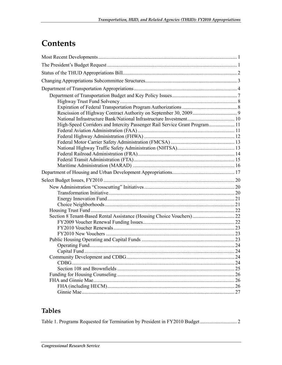 [20100129]R40805_交通、住房和城市发展及相关机构（THUD）：2010财年拨款.pdf_第3页