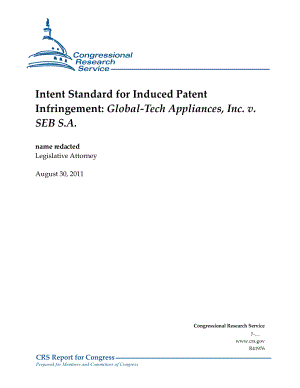 [20110830]R41976_诱导专利侵权的意图标准：Global Tech AppliancesInc.诉SEB S.A.公司 .pdf