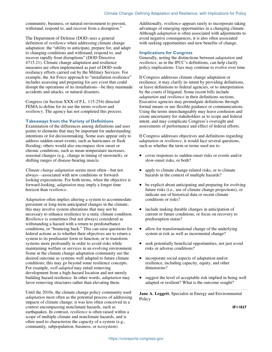 [20210511]IF11827_气候变化：定义适应和弹性以及对政策的影响.pdf_第2页