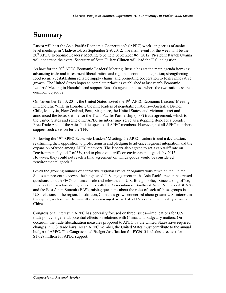 [20120816]R42674_在俄罗斯海参崴举行的亚太经合组织（APEC）会议：预览.pdf_第2页