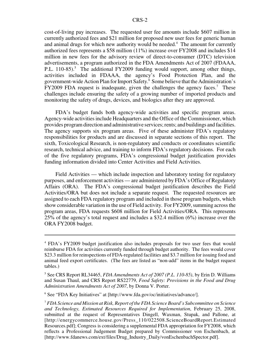 [20080519]RS22883_FDA 2009年预算申请.pdf_第2页