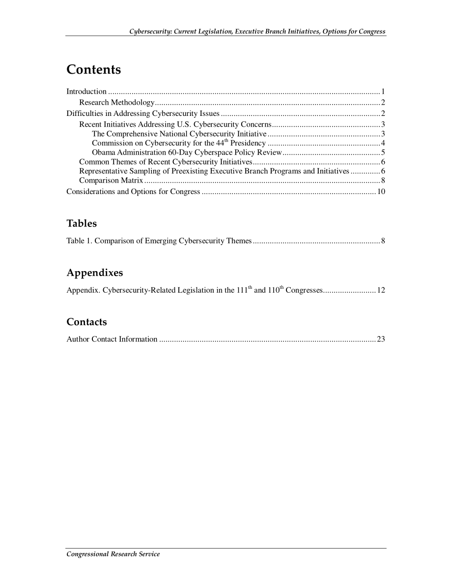 [20100112]R40836_网络安全：当前立法、行政部门举措和国会选项.pdf_第3页