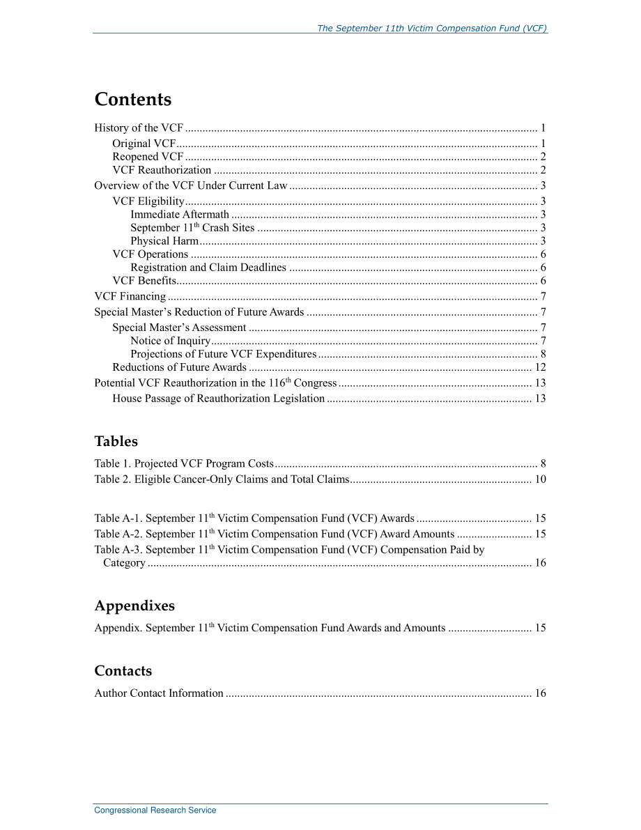 [20190715]R45808_911受害者赔偿基金（VCF）：背景和潜在的重新授权.pdf_第3页