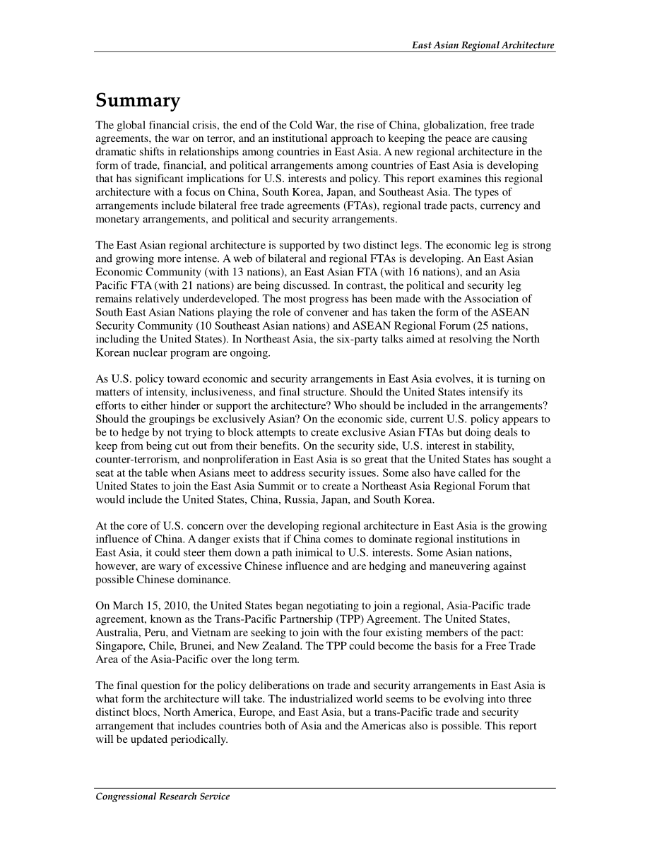 [20100415]RL33653_东亚地区建筑：新的经济和安全安排与美国政策.pdf_第2页