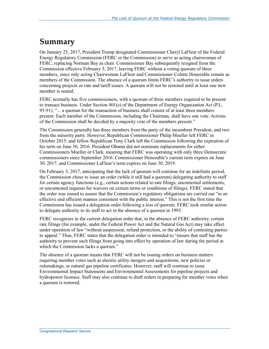 [20170206]R44767_联邦能源监管委员会法定人数的减少.pdf_第2页