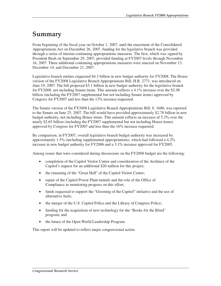 [20080123]RL34031_立法部门：2008财年拨款.pdf_第2页