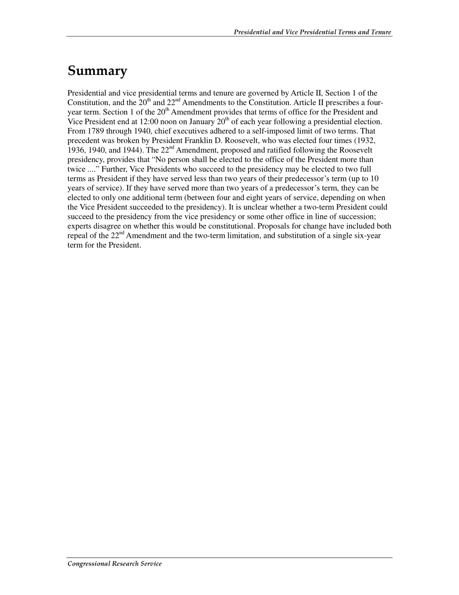 [20040823]RS20827_总统和副总统任期和任期.pdf_第2页