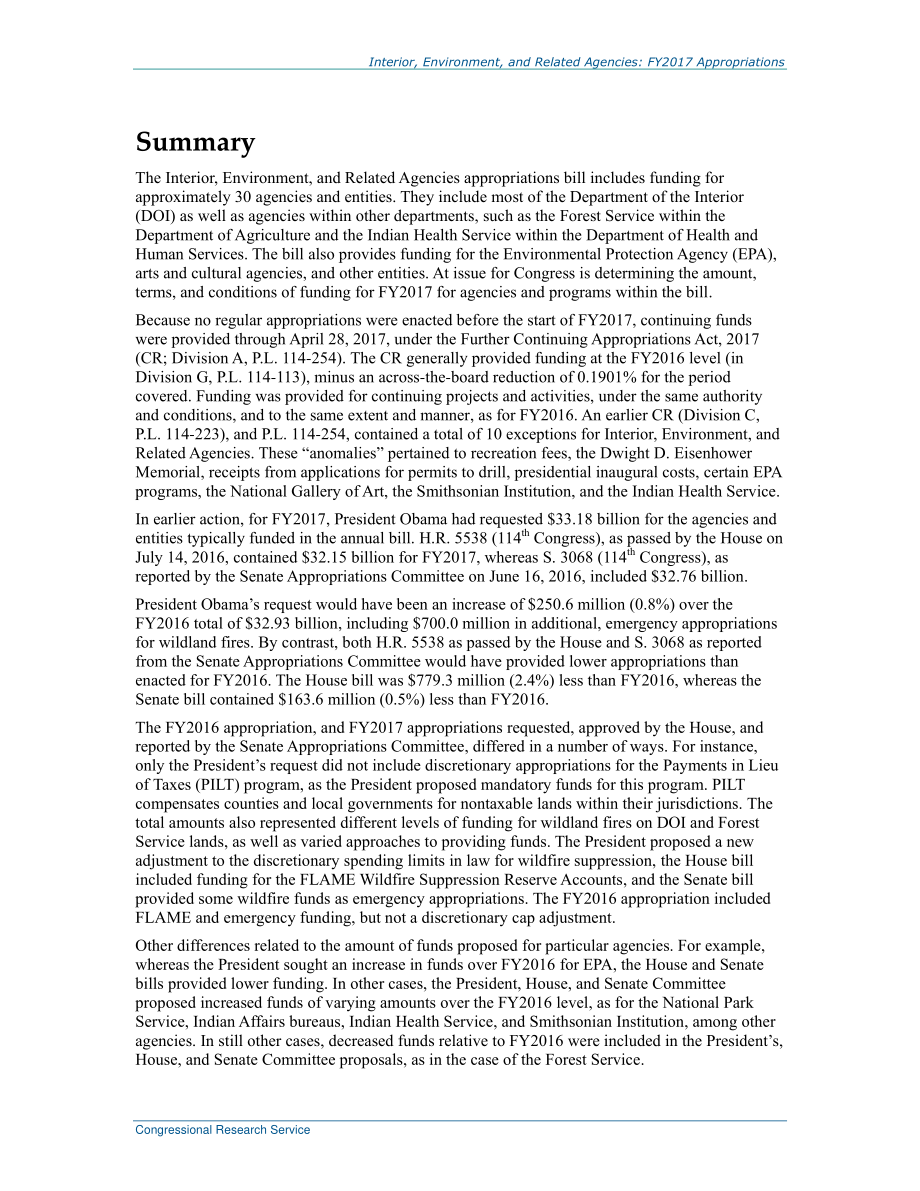 [20170324]R44470_内部、环境和相关机构：2017财年拨款.pdf_第2页