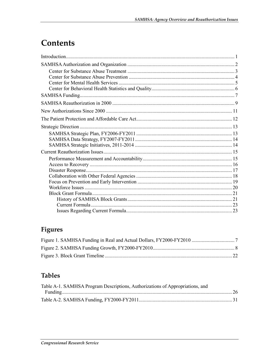 [20101104]R41477_药物滥用和心理健康服务管理局（SAMHSA）：机构概述和重新授权问题.pdf_第3页