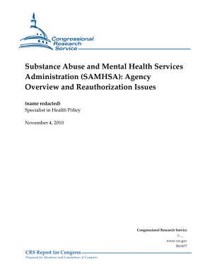 [20101104]R41477_药物滥用和心理健康服务管理局（SAMHSA）：机构概述和重新授权问题.pdf