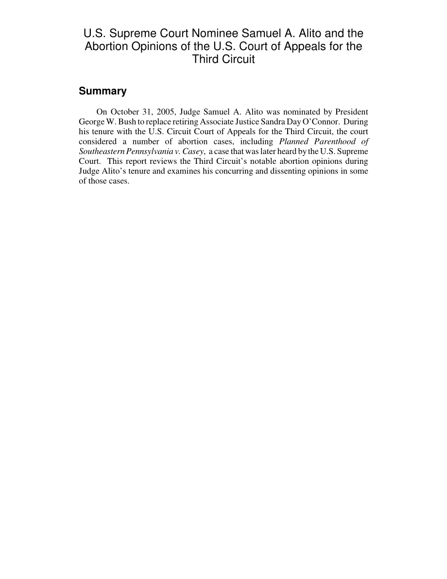 [20051216]RL33198_美国最高法院提名人塞缪尔·阿利托和美国第三巡回上诉法院的堕胎意见.pdf_第2页