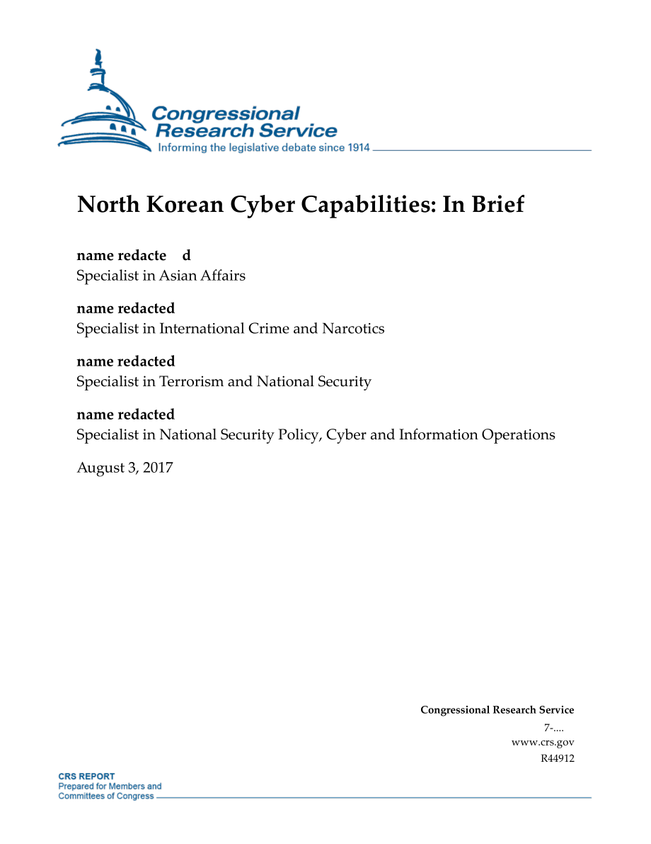 [20170803]R44912_朝鲜网络能力：简言之.pdf_第1页