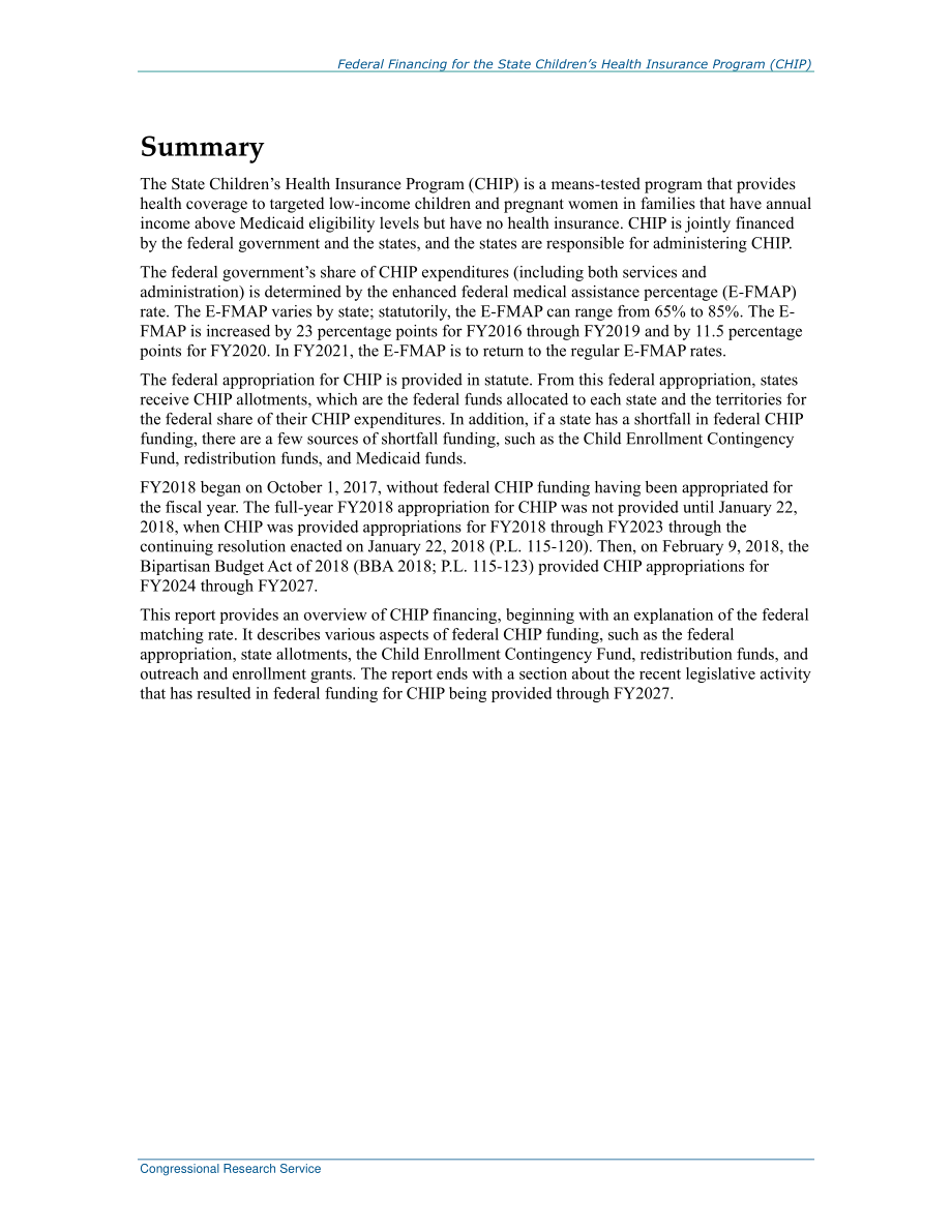 [20180523]R43949_联邦资助州儿童健康保险计划（CHIP）.pdf_第2页