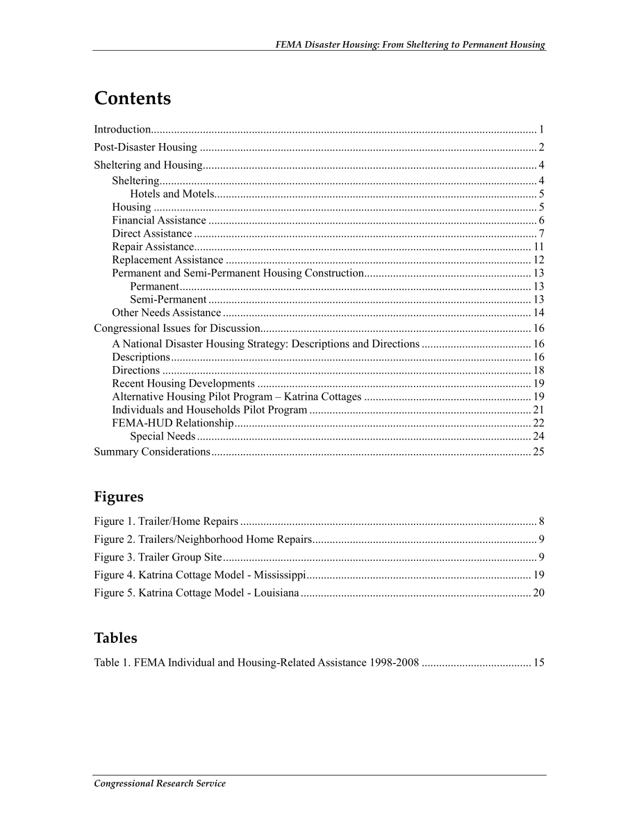 [20100827]R40810_联邦应急管理局灾难住房：从避难所到永久住房.pdf_第3页