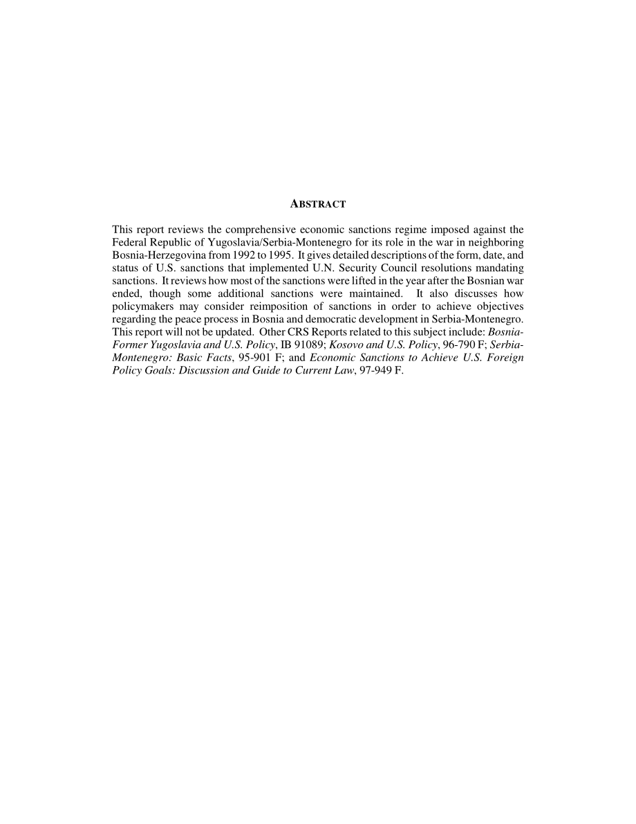 [19961216]97-20_经济制裁与前南斯拉夫：截至1996年的现状和政策考虑.pdf_第2页
