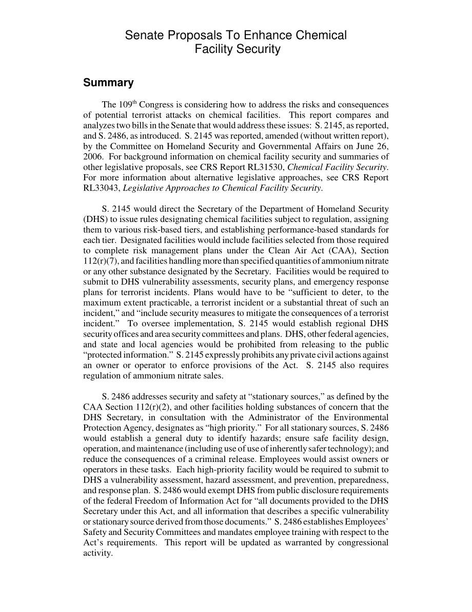 [20060705]RL33447_参议院提议加强化学设施安全.pdf_第2页