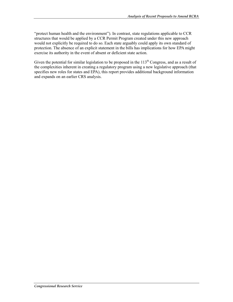 [20130319]R43003_分析最近关于修订《资源保护和恢复法案》（RCRA）以创建煤炭燃烧残余物许可证计划的提案.pdf_第3页
