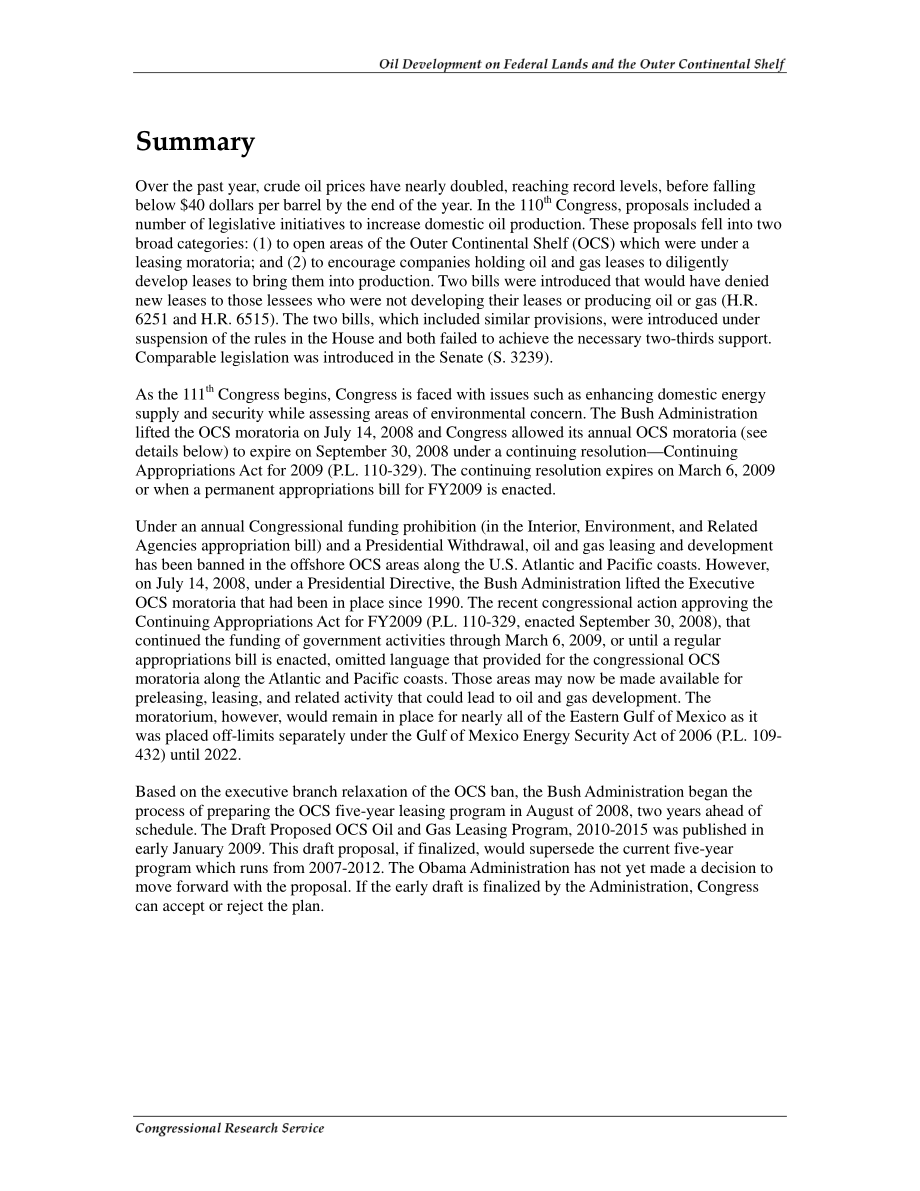 [20090126]RS22928_联邦土地和外大陆架的石油开发.pdf_第2页