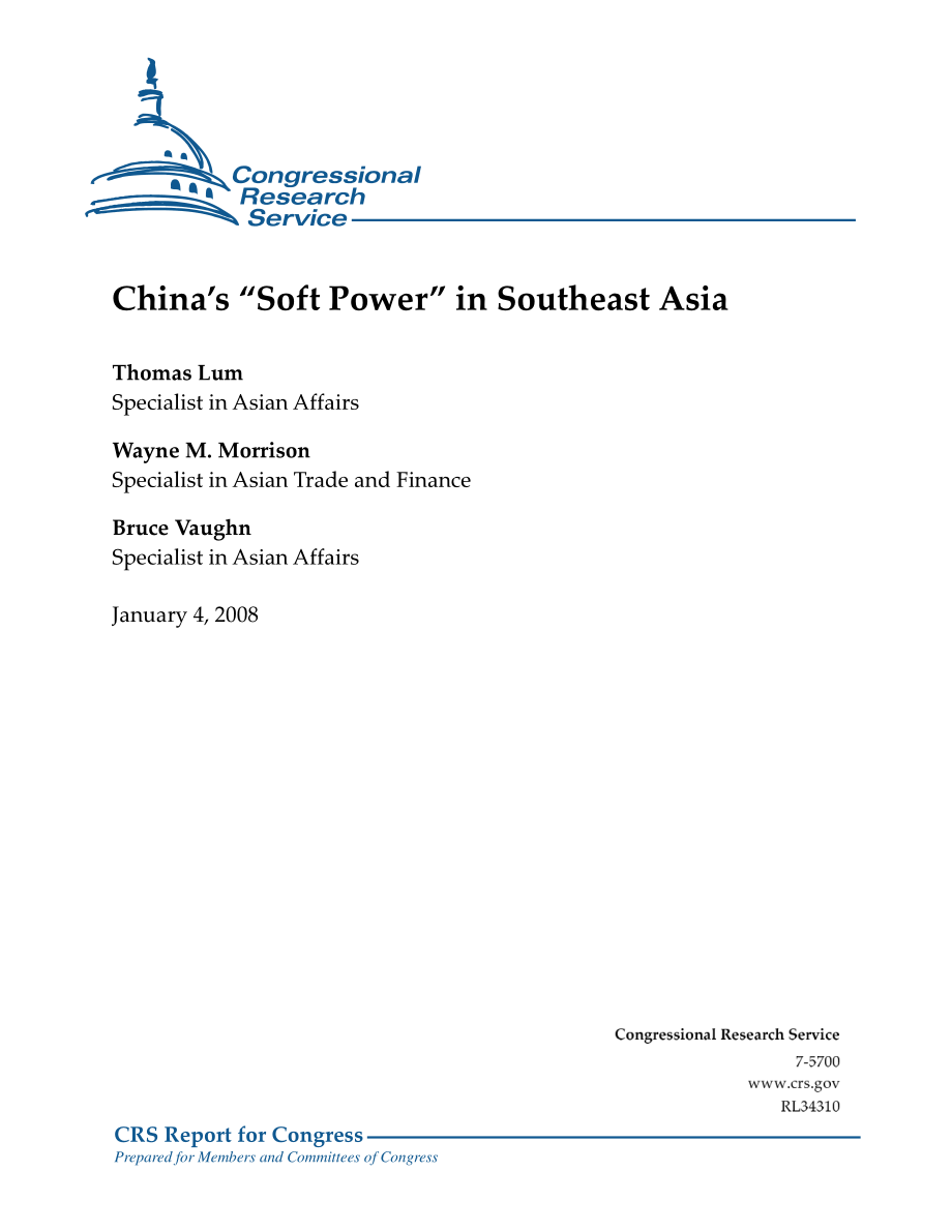 [20080104]RL34310_中国在东南亚的“软实力”.pdf_第1页