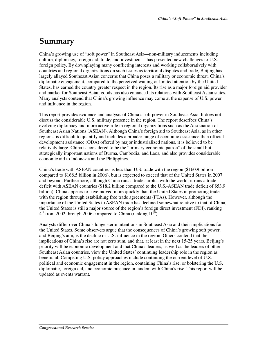 [20080104]RL34310_中国在东南亚的“软实力”.pdf_第2页