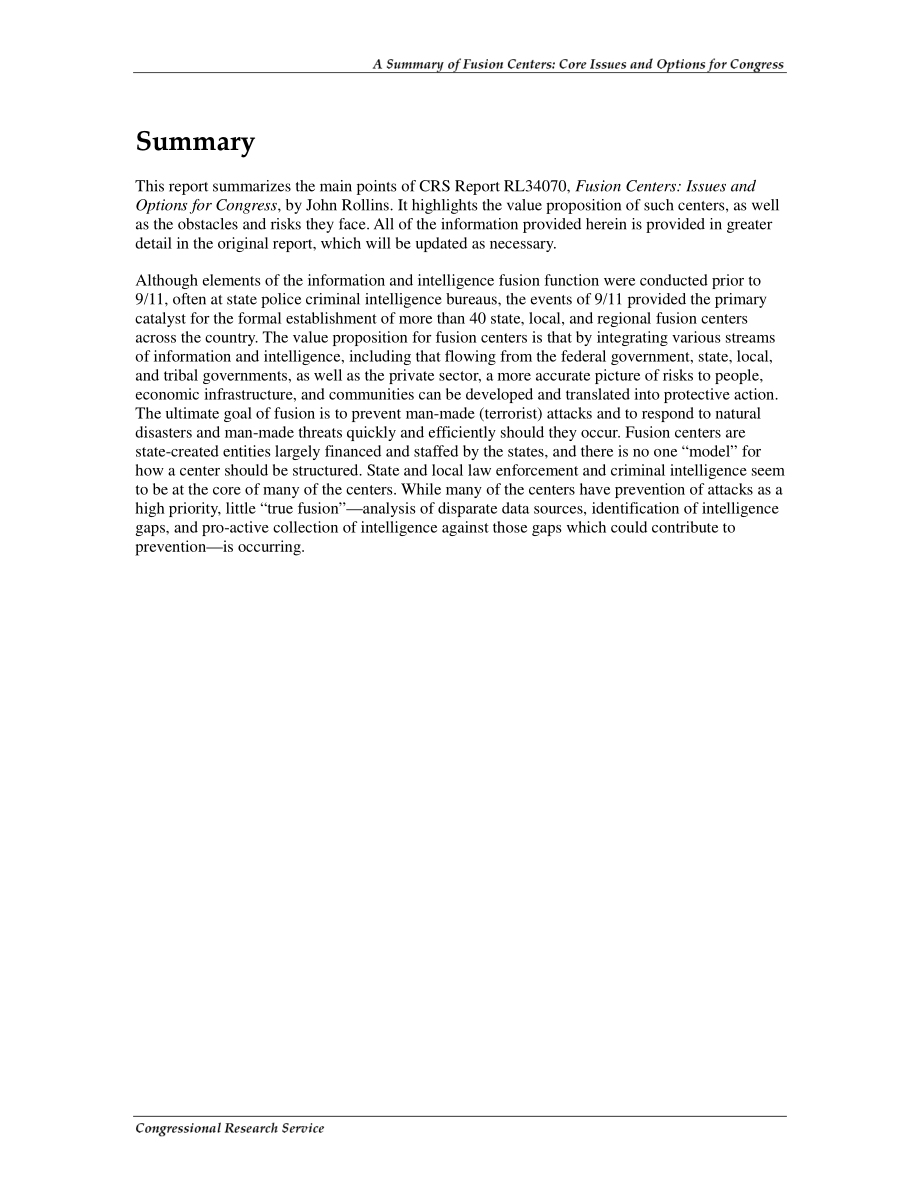 [20070919]RL34177_融合中心概述：国会的核心问题和选择.pdf_第2页