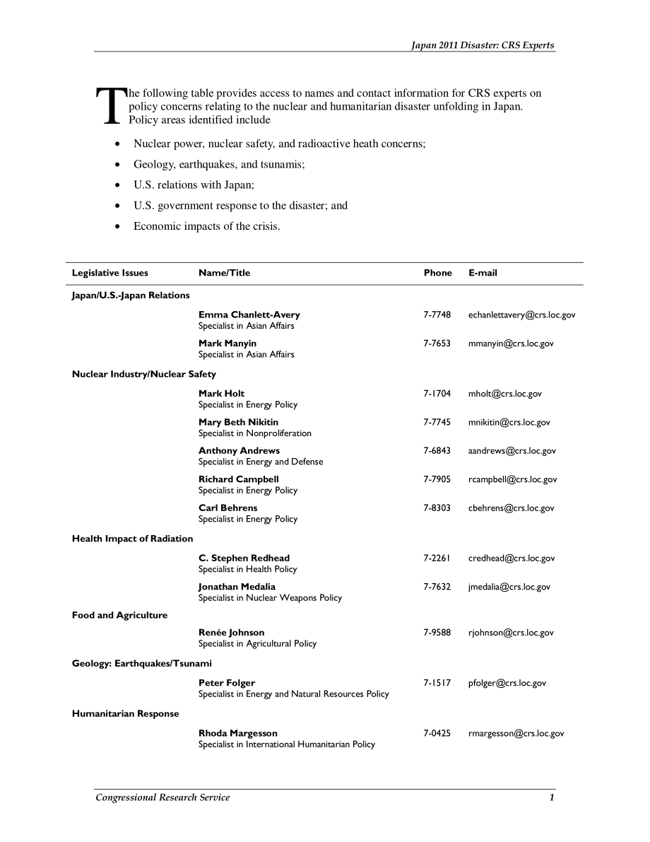 [20110407]R41692_2011年日本灾难：CRS专家.pdf_第2页