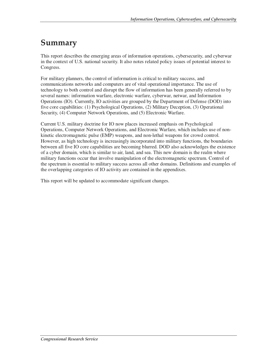 [20090317]RL31787_信息作战、网络战和网络安全：能力和相关政策问题.pdf_第2页