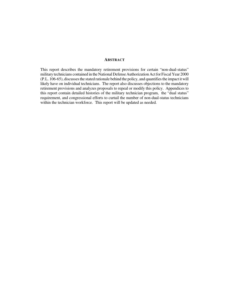 [20000328]RL30487_军事技术人员：非双重身份技术人员的强制性退休问题.pdf_第2页