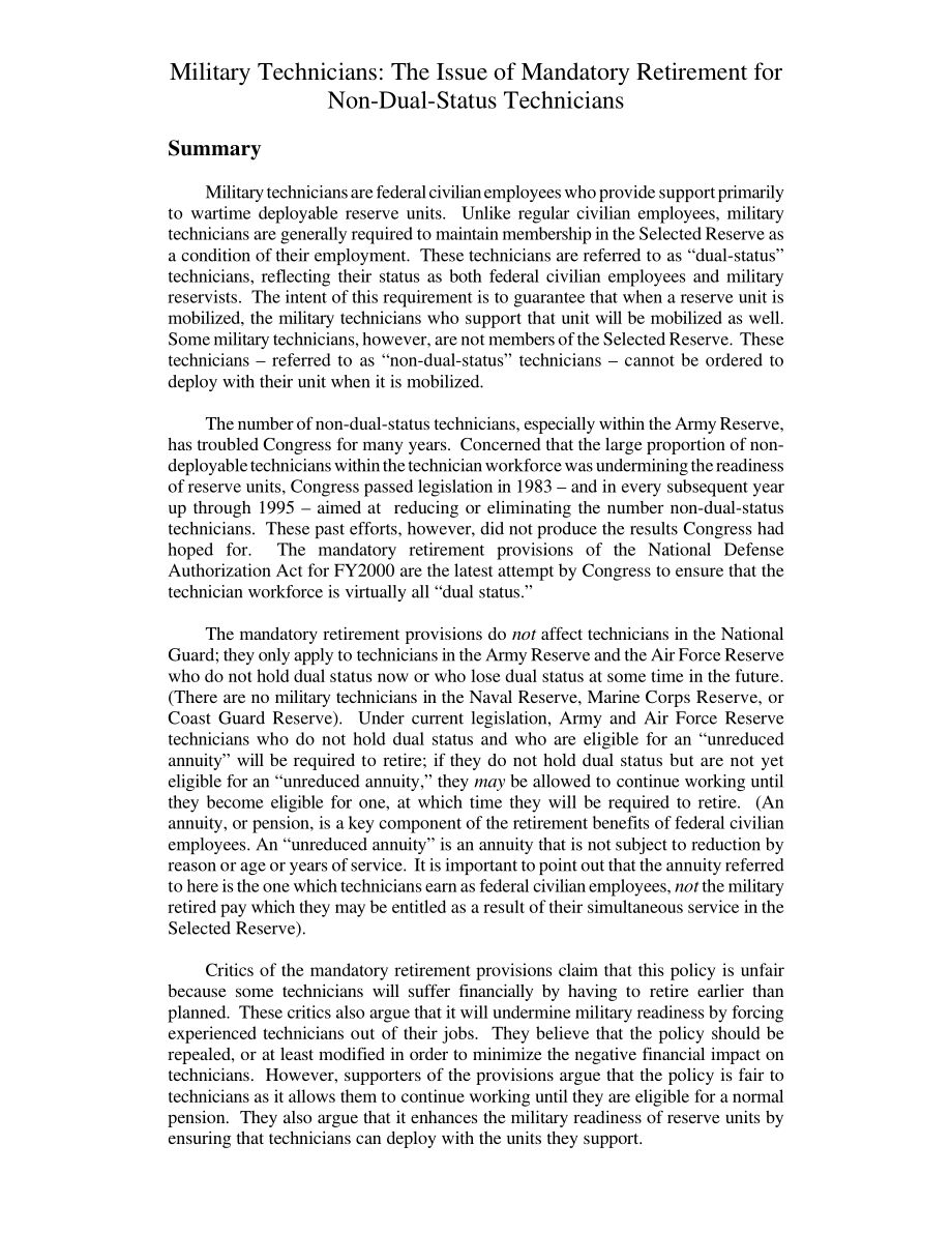 [20000328]RL30487_军事技术人员：非双重身份技术人员的强制性退休问题.pdf_第3页