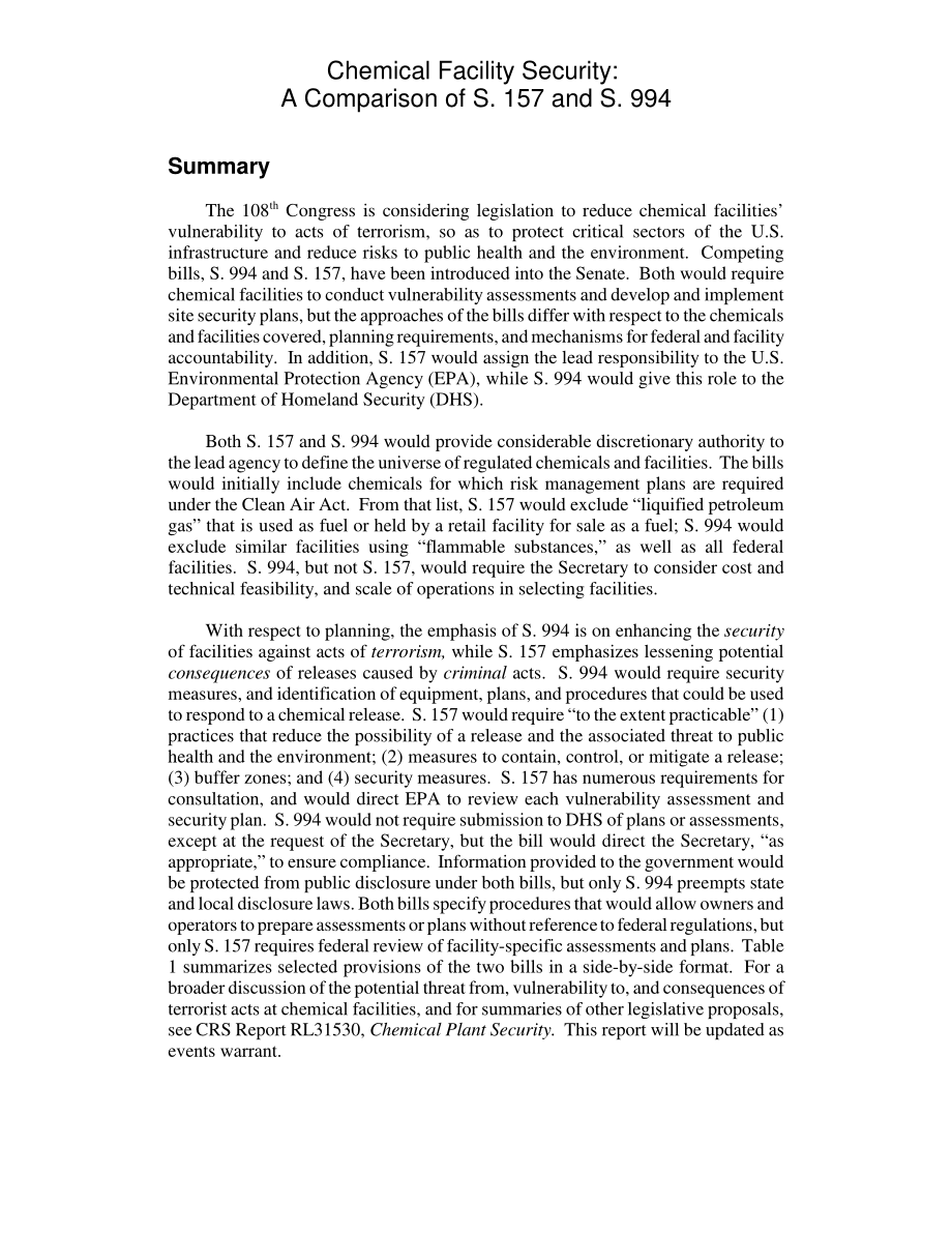 [20030611]RL31958_化学设施安全：S.157和S.994的比较.pdf_第2页