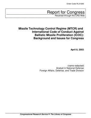 [20030408]RL31848_导弹技术控制制度（MTCR）和《防止弹道导弹扩散国际行为准则》（ICOC）：国会背景和议题.pdf