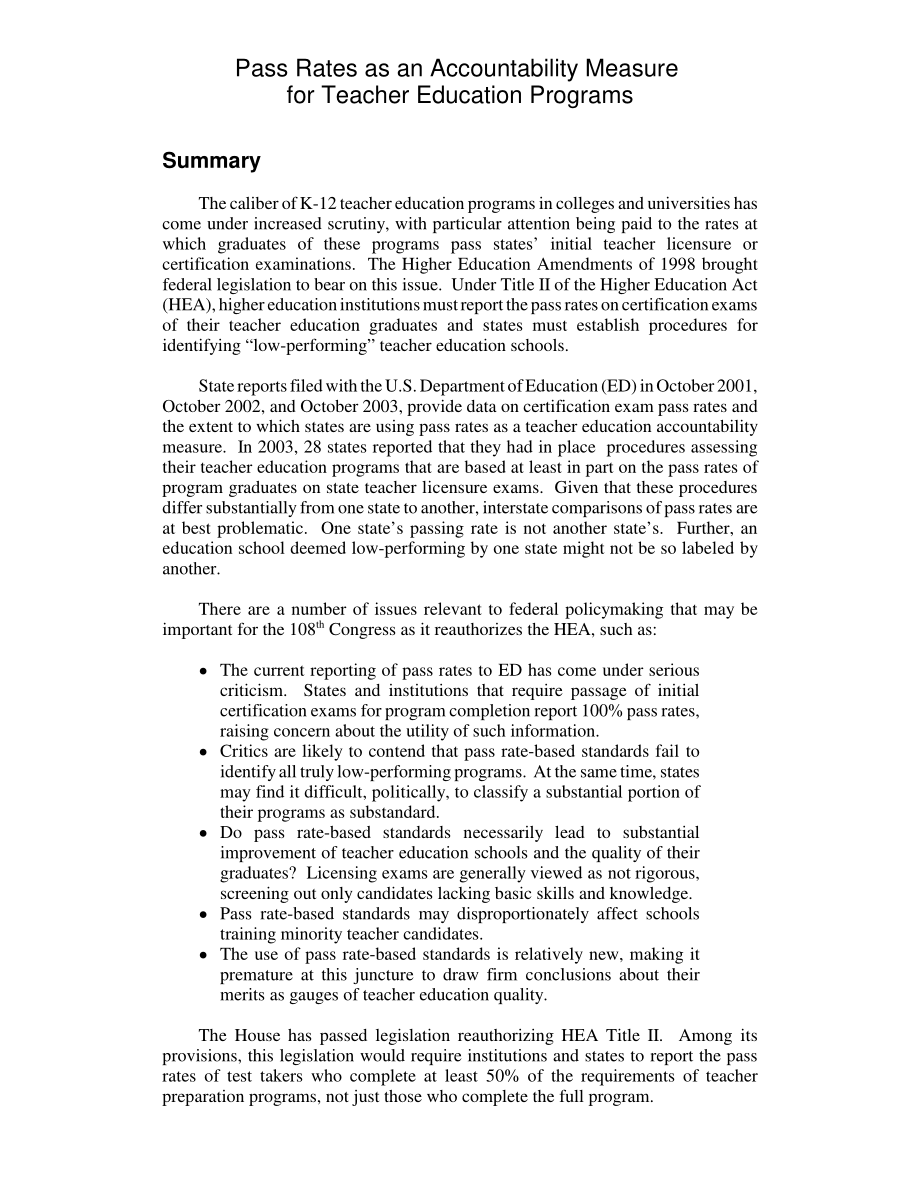 [20040922]RL31254_合格率是教师教育项目的一项责任措施.pdf_第2页