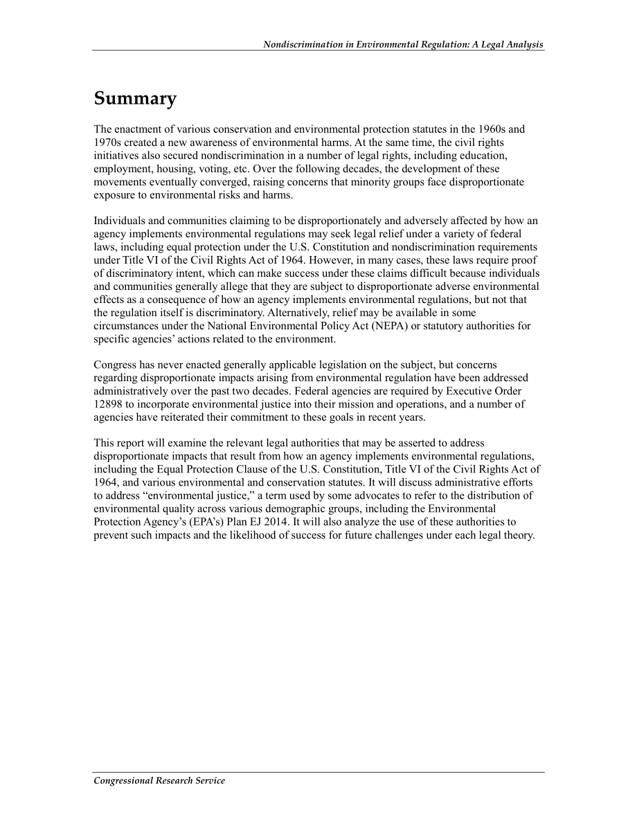 [20130206]R42952_环境法规中的非歧视：法律分析.pdf_第2页