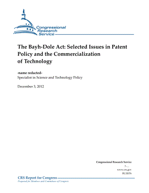 [20121203]RL32076_《Bayh Dole法案》：专利政策和技术商业化中的若干问题.pdf