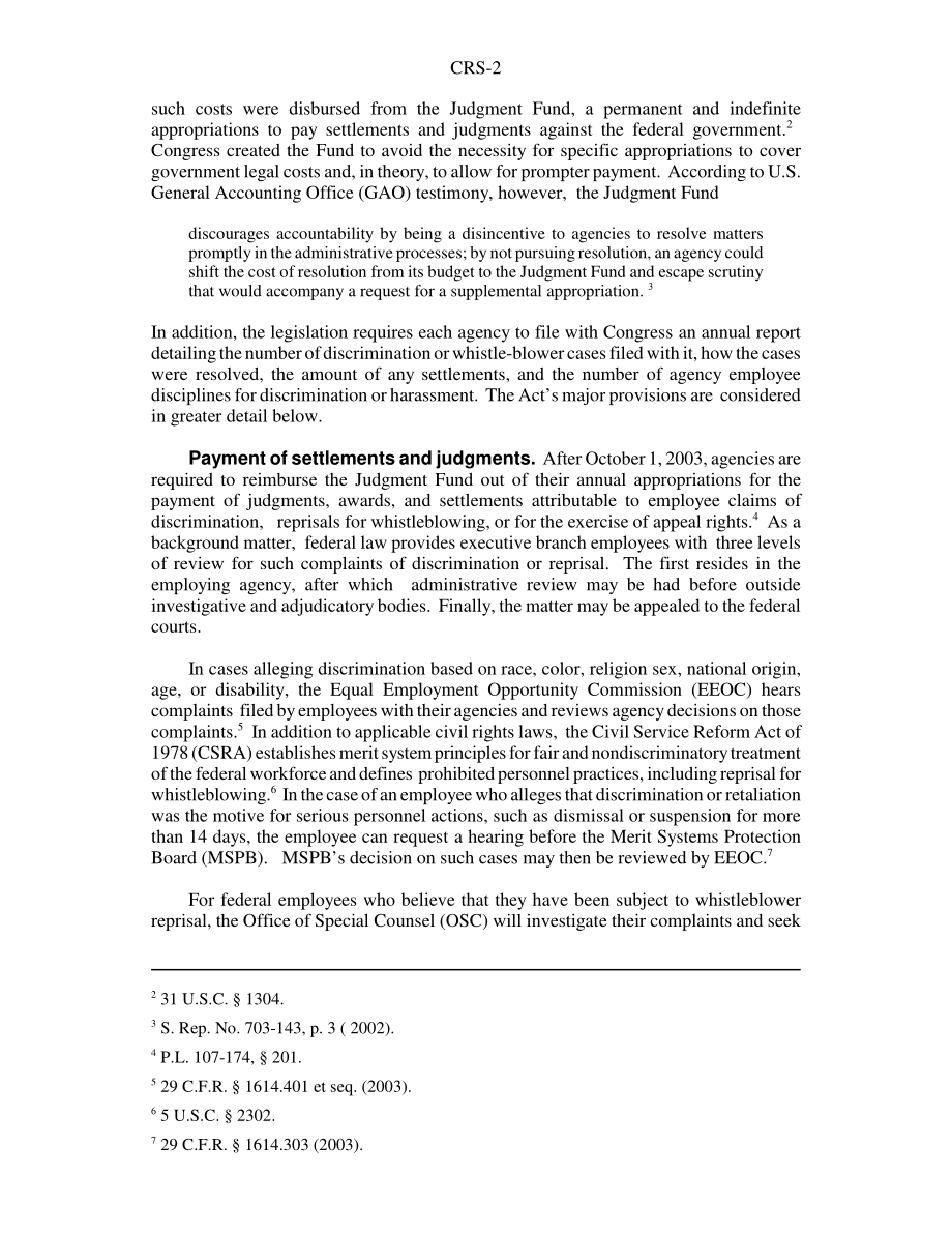 [20040325]RS21778_P.L.法律概述107-174《2002年通知和联邦雇员反歧视和报复法》.pdf_第2页