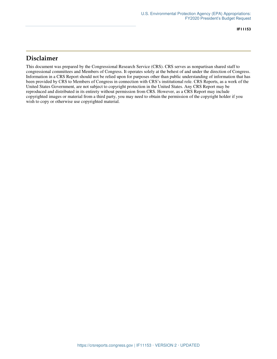 [20190906]IF11153_美国环境保护局（EPA）拨款：2020财年总统预算请求.pdf_第3页