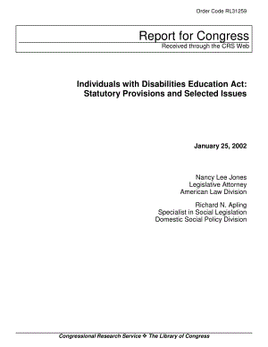 [20020125]RL31259_《残疾人教育法》：法律规定和选定问题.pdf