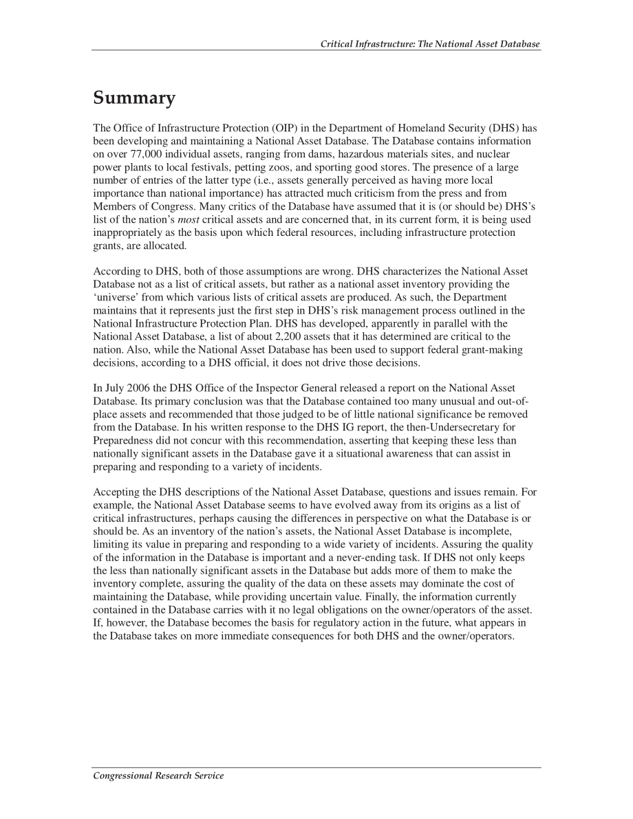 [20070817]RL33648_关键基础设施：国家资产数据库.pdf_第2页