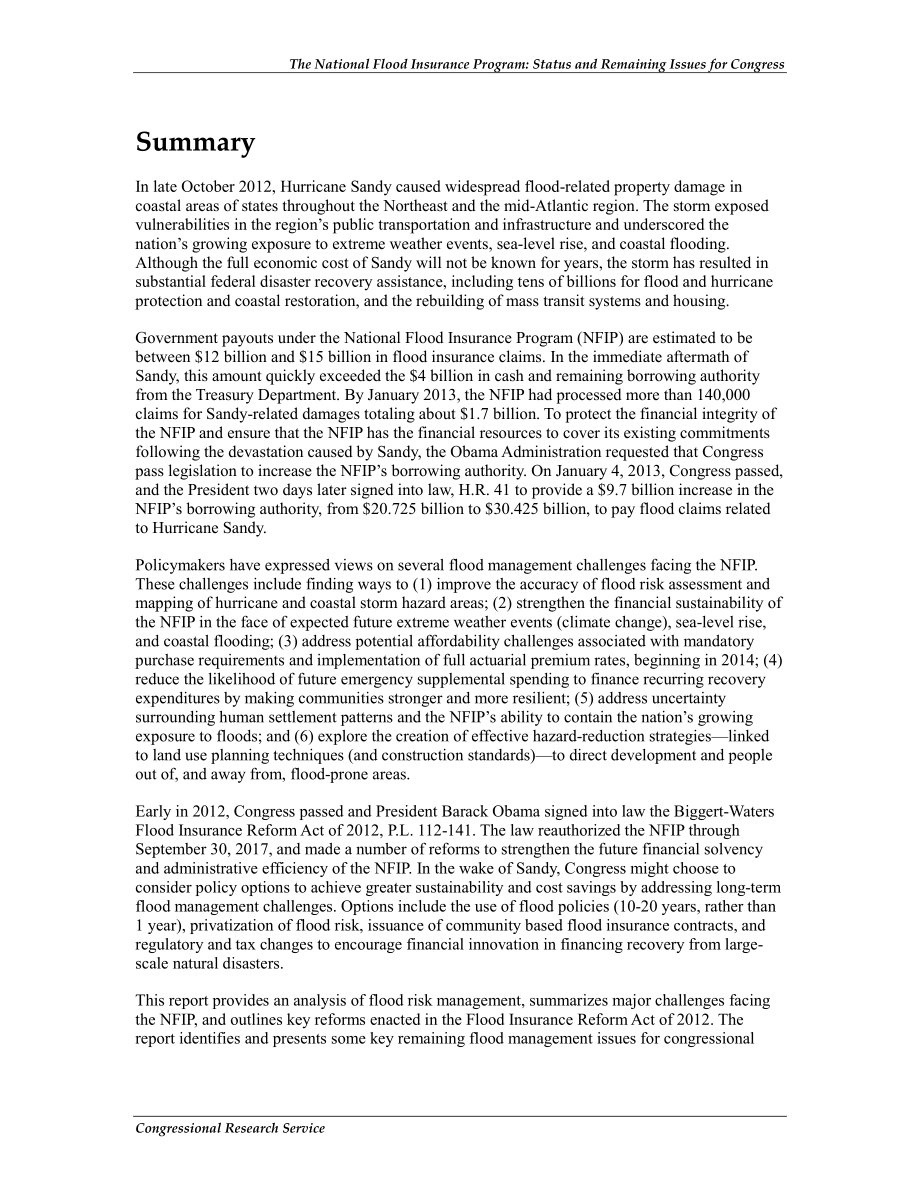 [20130206]R42850_国家洪水保险计划：国会的现状和遗留问题.pdf_第2页