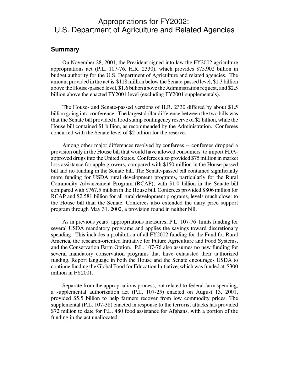 [20011203]RL31001_2002财年拨款：美国农业部及相关机构.pdf_第3页