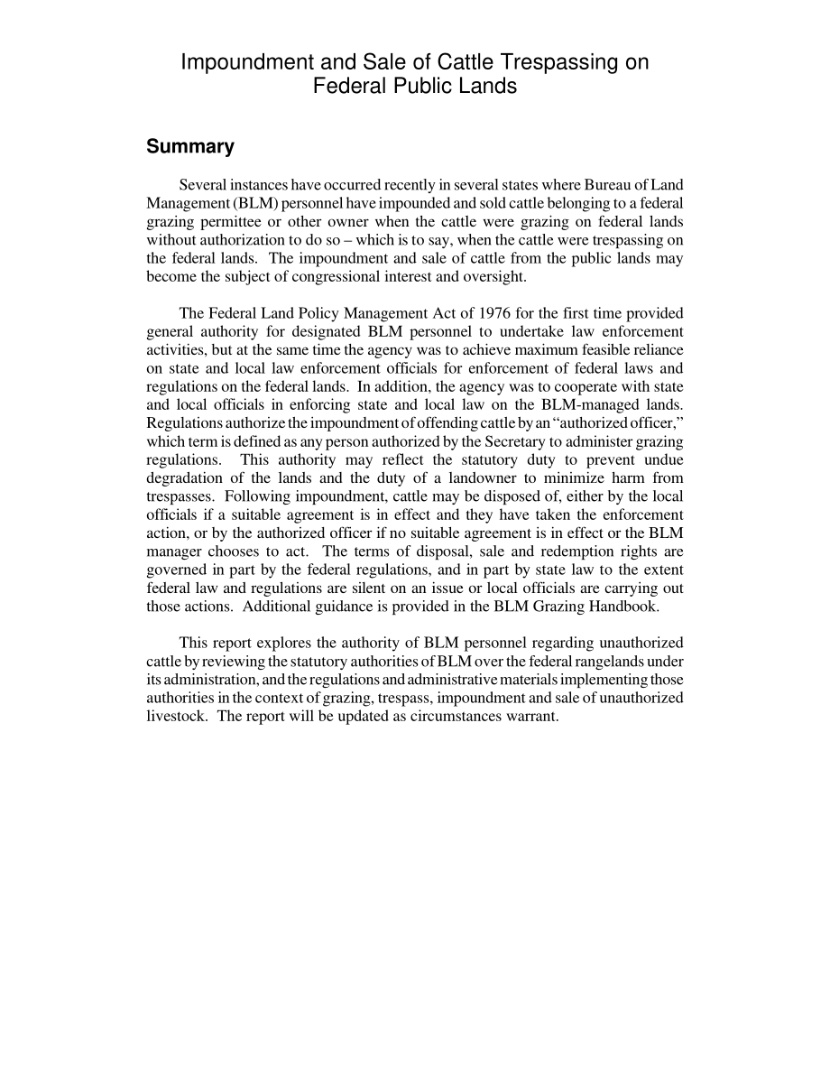[20010814]RL31081_扣押和出售非法侵入联邦公共土地的牲畜.pdf_第2页