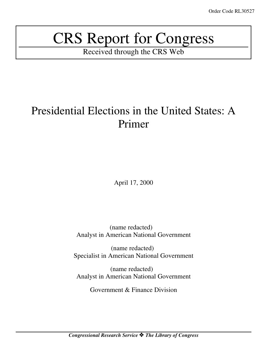 [20000417]RL30527_美国总统选举：基础.pdf_第1页