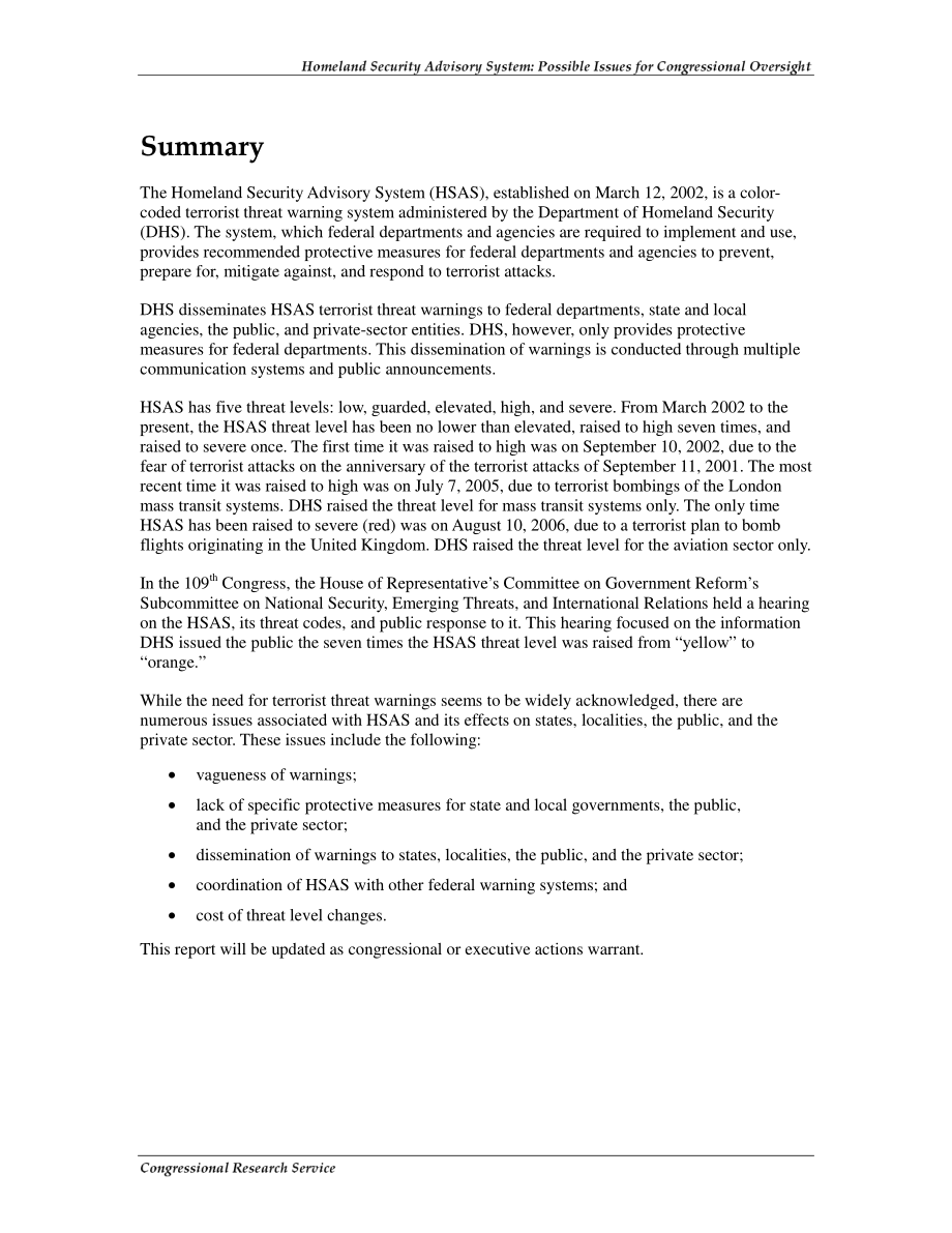 [20080129]RL32023_国土安全咨询系统：国会监督的可能问题.pdf_第2页