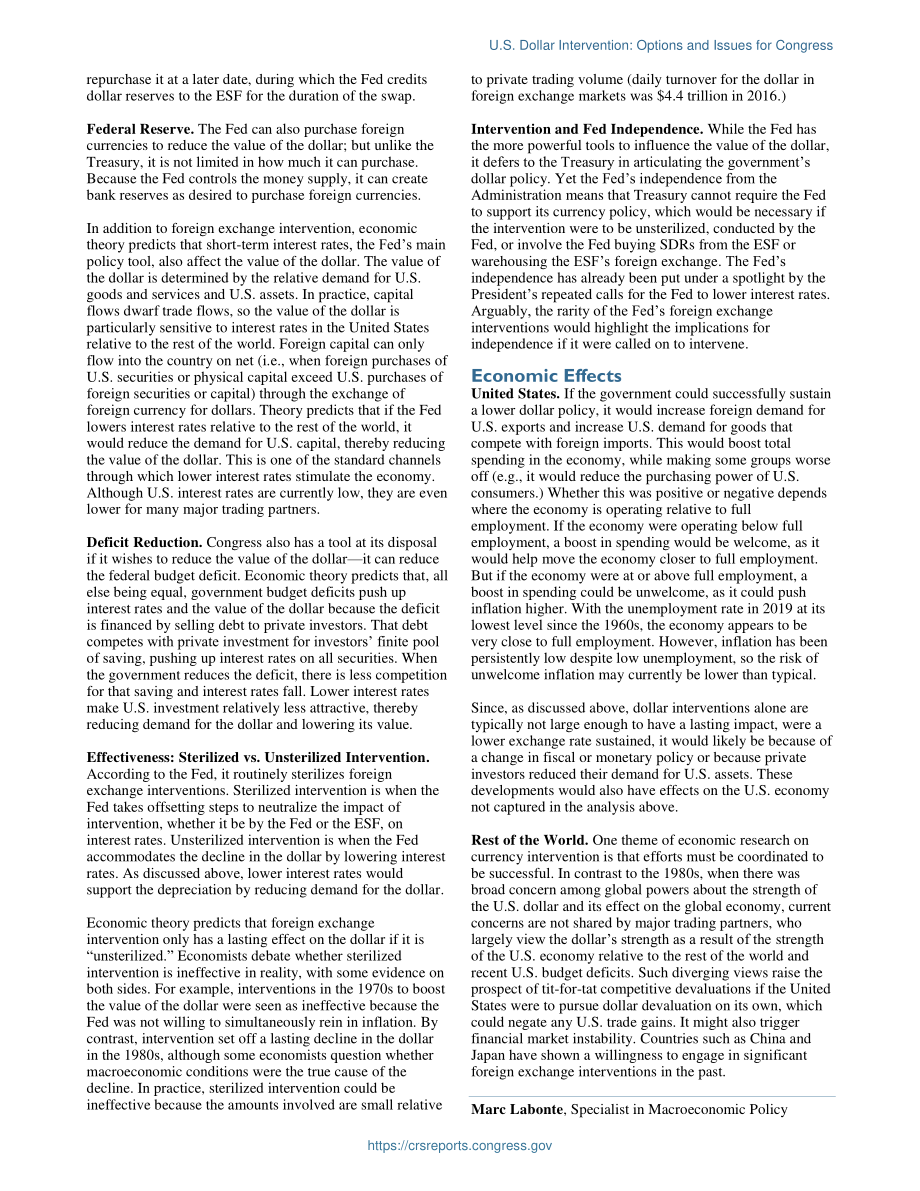 [20190821]IF11296_美元干预：国会的选择和议题.pdf_第2页