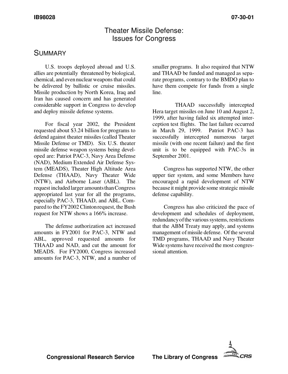 [20010730]IB98028_战区导弹防御：国会议题.pdf_第3页