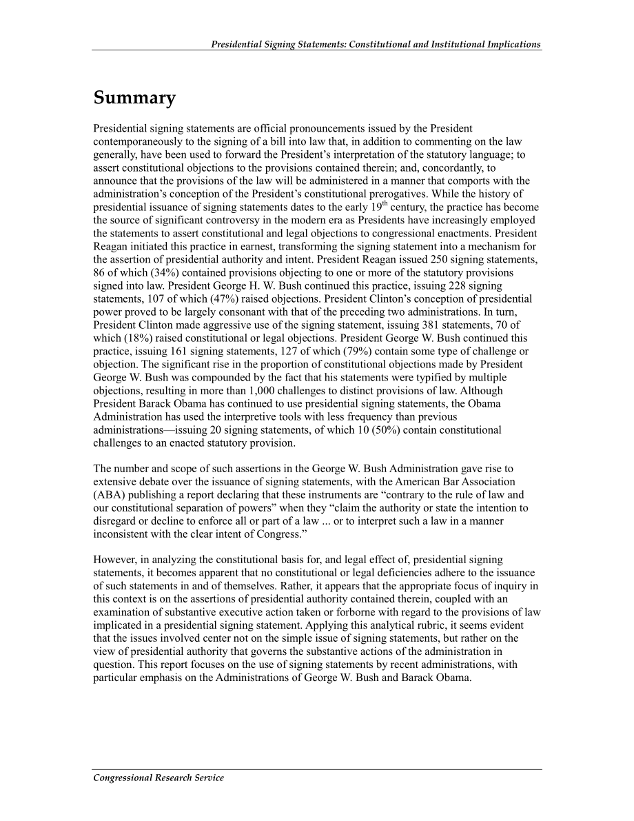 [20120104]RL33667_主席签署声明：宪法和体制影响.pdf_第2页