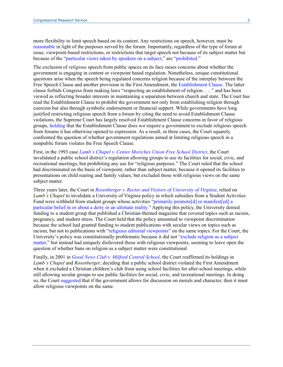[20191211]LSB10383_宗教演讲和广告：电流回路分裂及其对国会的启示.pdf_第2页