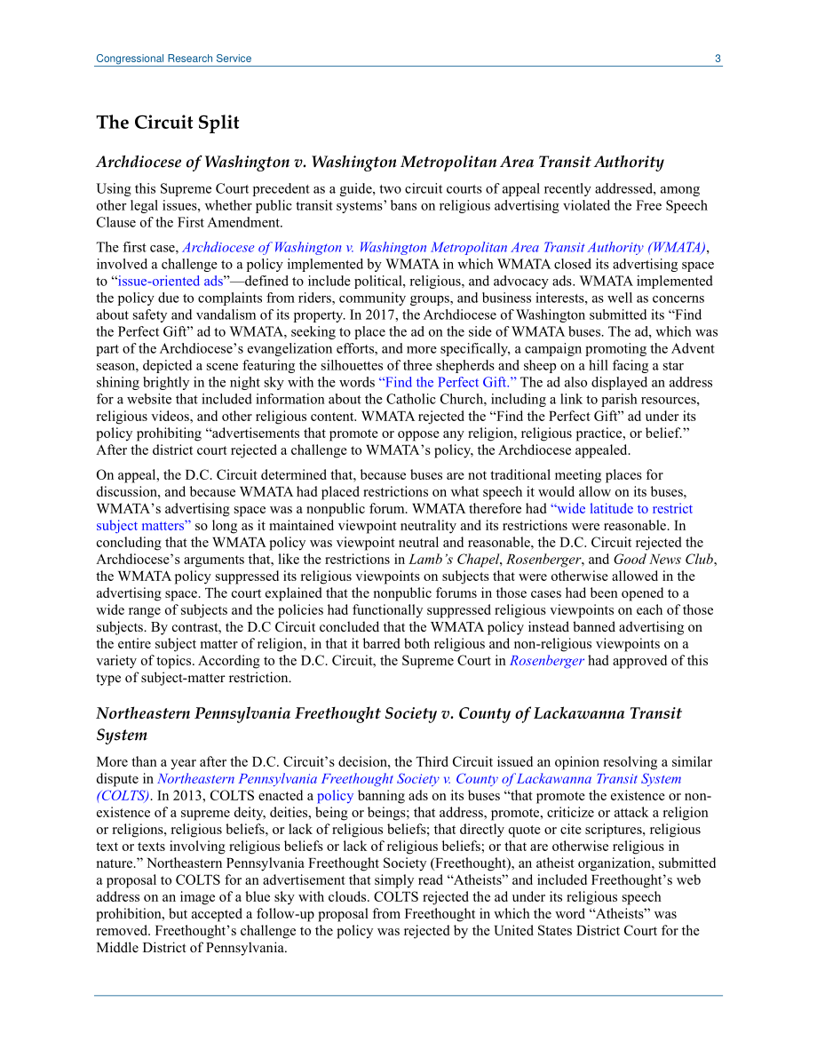[20191211]LSB10383_宗教演讲和广告：电流回路分裂及其对国会的启示.pdf_第3页